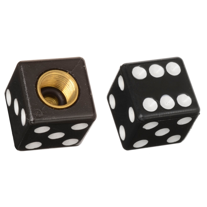 Oxford Lucky Dice mustad ventiiliotsad
