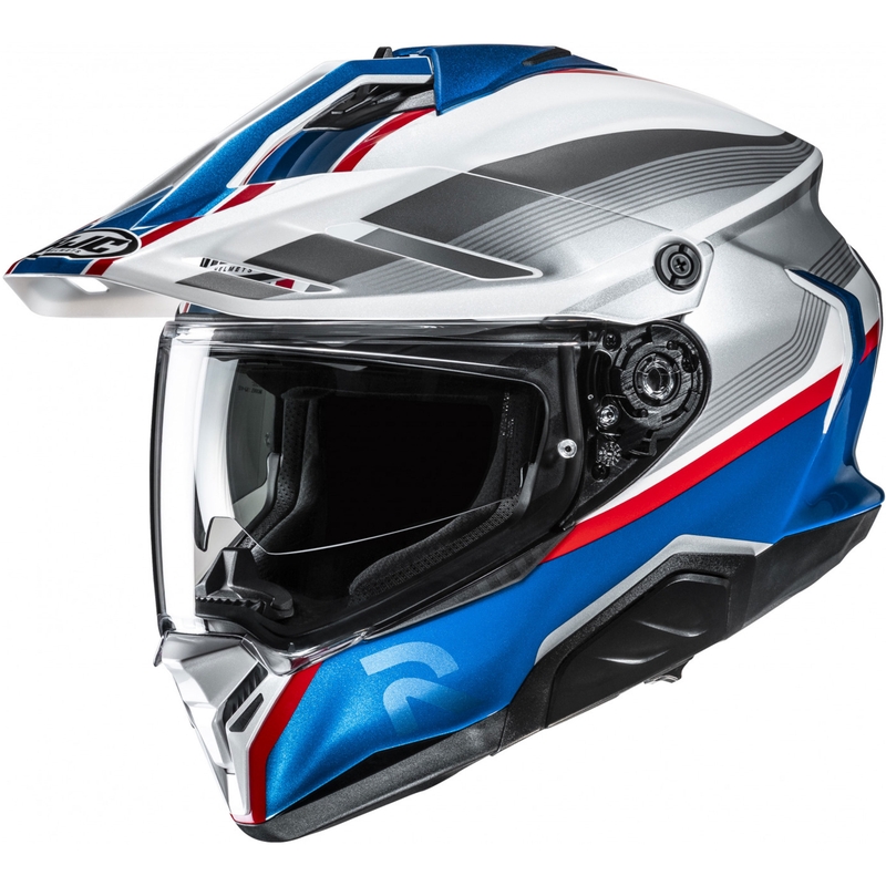 Enduro mootorratta kiiver HJC RPHA 60 Arbre MC21 valge-hõbedane-sinine-punane kiiver