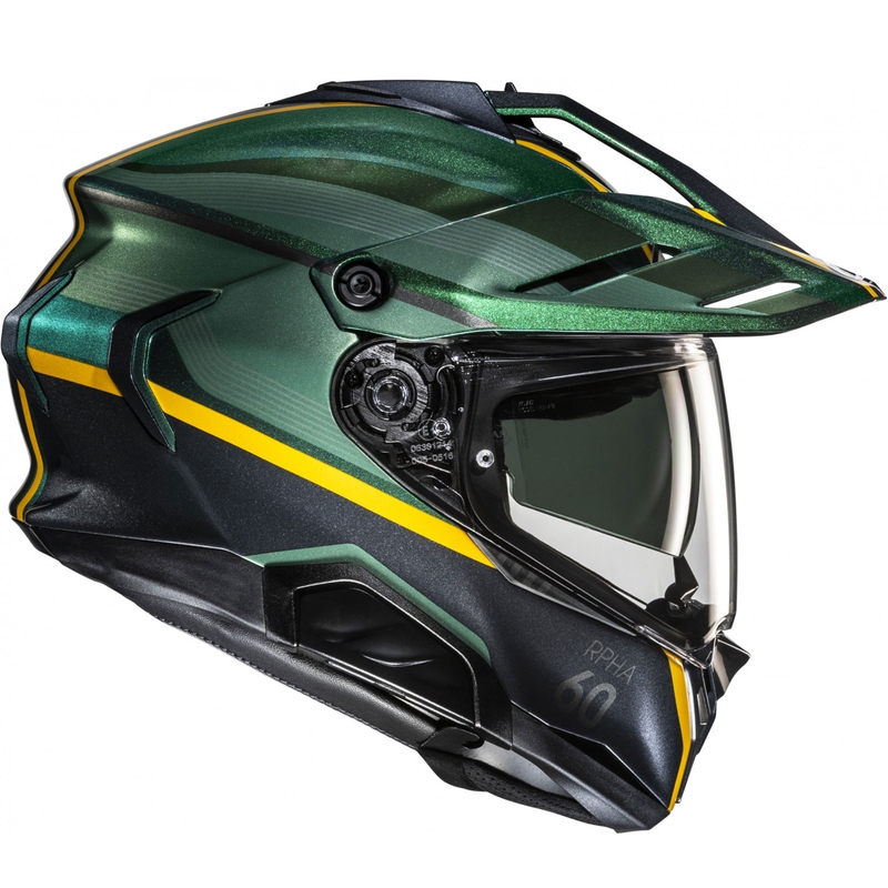 Enduro kiiver mootorratta HJC RPHA 60 Arbre MC4 roheline-must-kollane