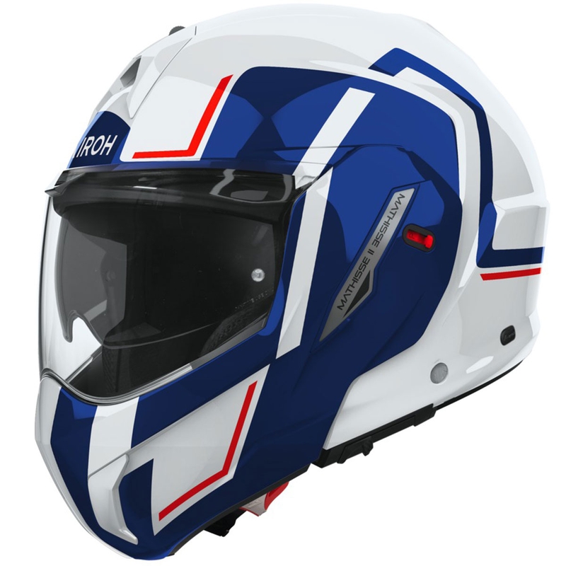Airoh Mathisse 2 Genius läikiv sinine punane klappkiiver mootorratta kiiver