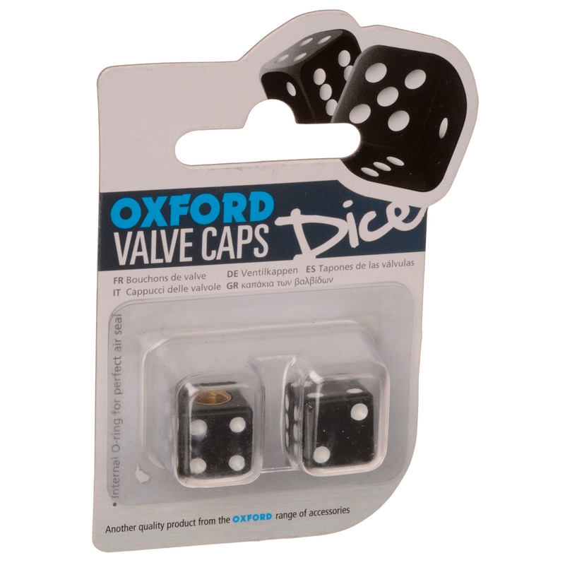 Oxford Lucky Dice mustad ventiiliotsad