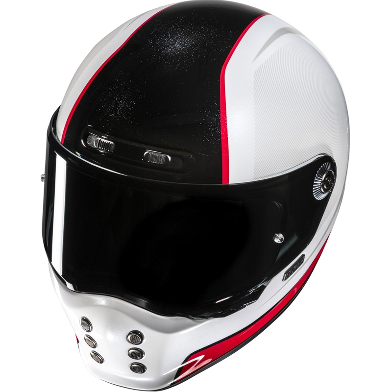 Integreeritud mootorratta kiiver HJC V10 Hodu MC1 valge-must-punane