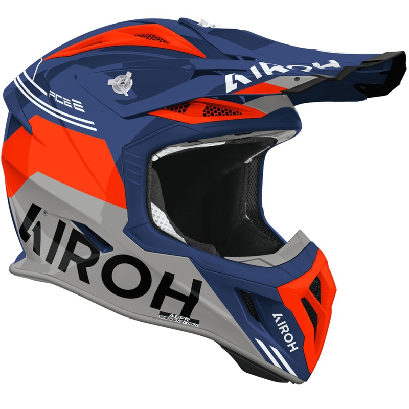 Motokrossi kiiver Airoh Aviator ACE 2 Fury läikiv tsüaanipunane kiiver