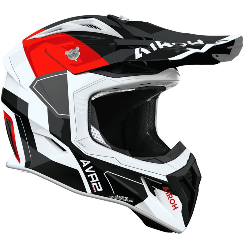 Motokrossikiiver Airoh Aviator ACE 2 Shield läikiv punane