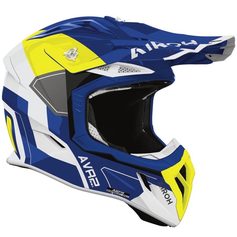 Motokrossikiiver Airoh Aviator ACE 2 Shield läikiv sinikollane kiiver