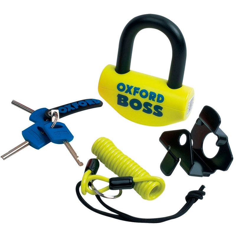 Lukk Oxford Boss U-profiil kollane-must 12,7 mm