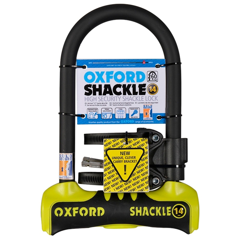 Zámek Oxford U profil Shackle 14 žluto-černý