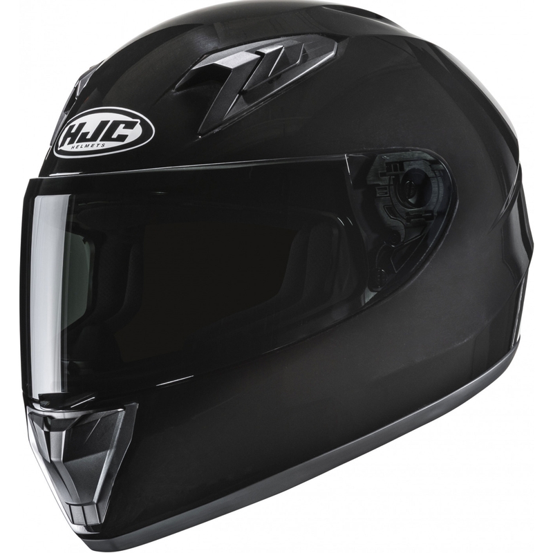 HJC Y10 Solid metallic black integreeritud mootorratta kiiver lastele