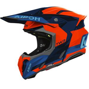 Motokrossi kiiver Airoh Twist 3 Fancy läikiv fluo oranž-sinine
