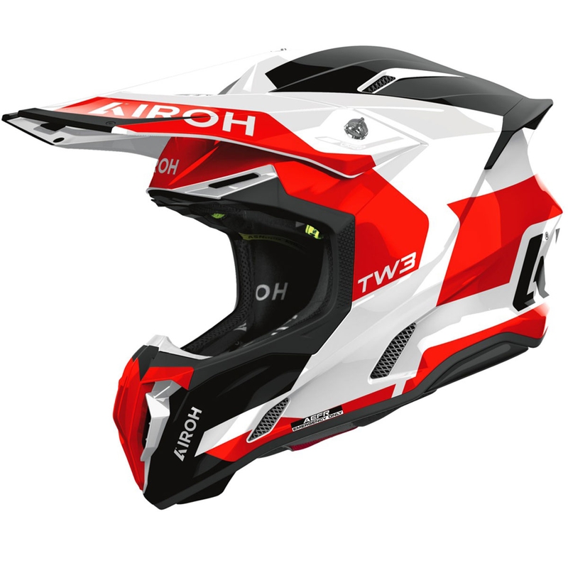 Motokrossi kiiver Airoh Twist 3 Fancy läikiv punane