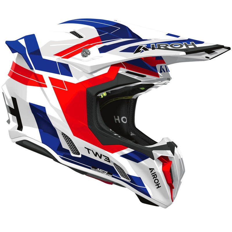 Motokrossi kiiver Airoh Twist 3 Dynasty läikiv sini-punane