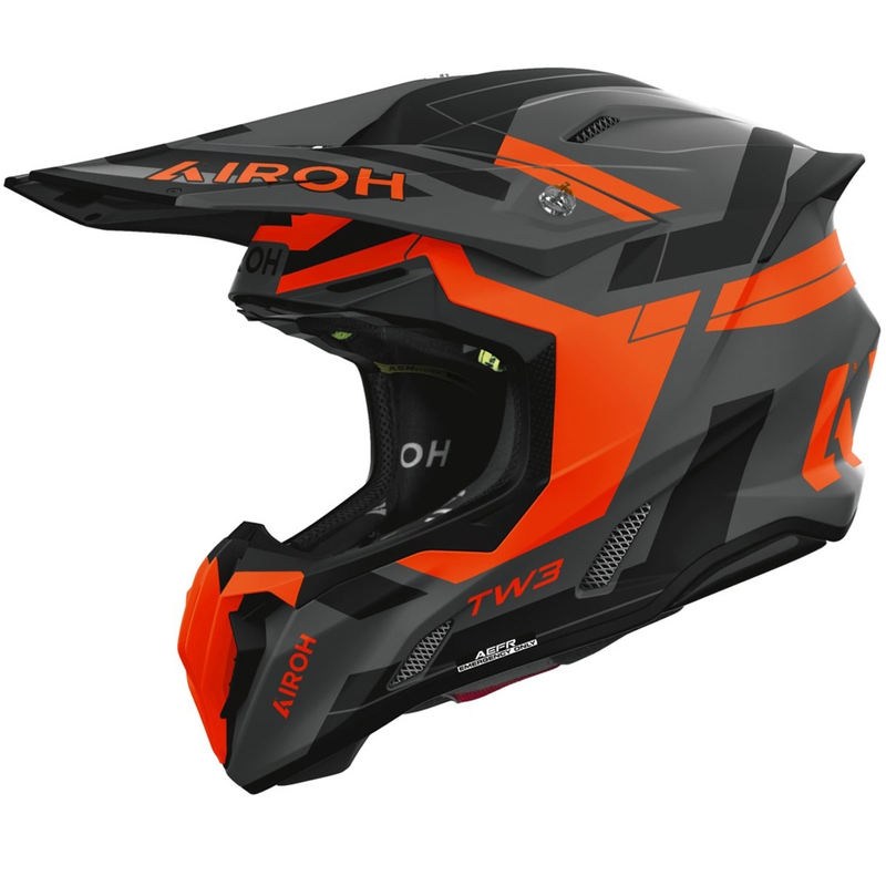 Motokrossi kiiver Airoh Twist 3 Dynasty matt fluo oranž