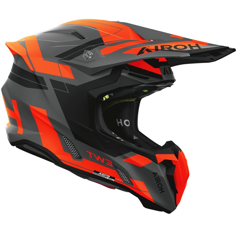 Motokrossi kiiver Airoh Twist 3 Dynasty matt fluo oranž