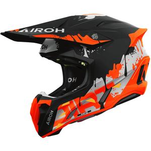 Motokrossikiiver Airoh Twist 3 Dirt matt must-oranž