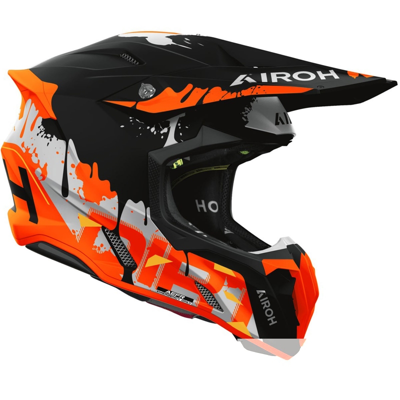 Motokrossikiiver Airoh Twist 3 Dirt matt must-oranž