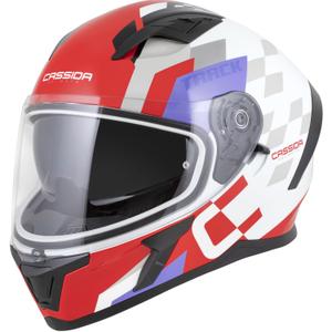 Cassida Orbit Track fluo punane-valge-lilla-must integraalne mootorratta kiiver