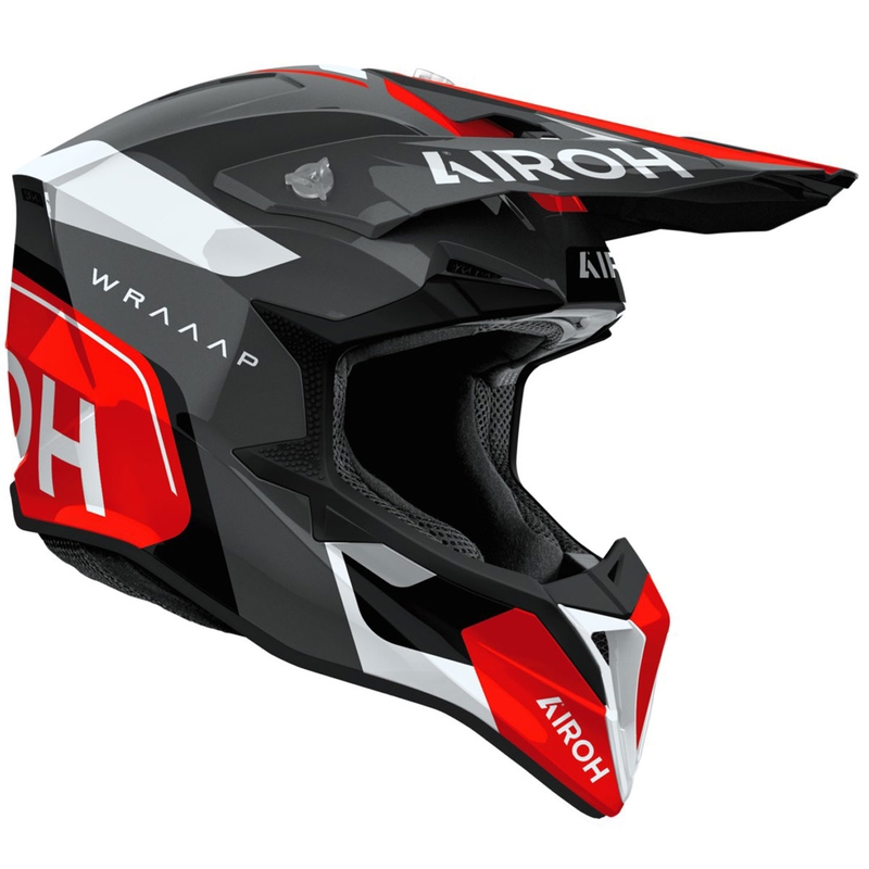 Motokross kiiver Airoh Wraaap Conquer läikiv punane