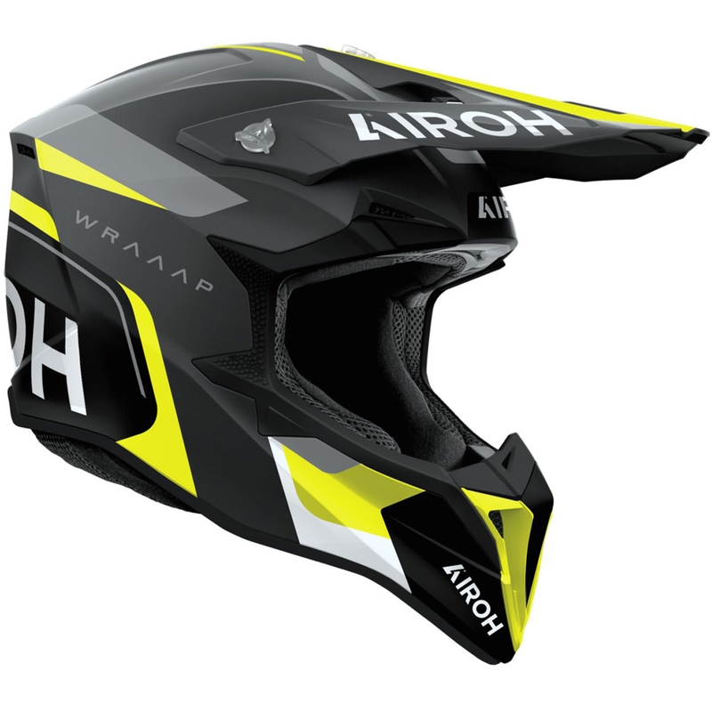 Motokrossi kiiver Airoh Wraaap Conquer matt kollane