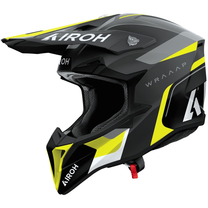 Motokrossi kiiver Airoh Wraaap Conquer matt kollane