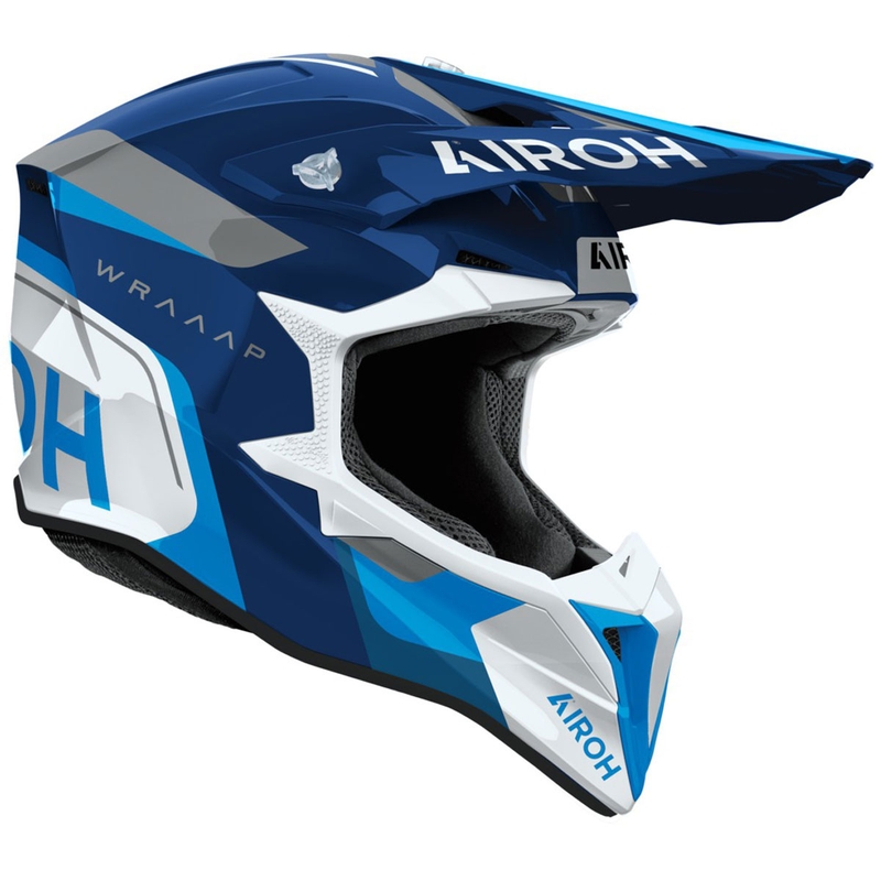 Motokrossikiiver Airoh Wraaap Conquer läikiv sinine