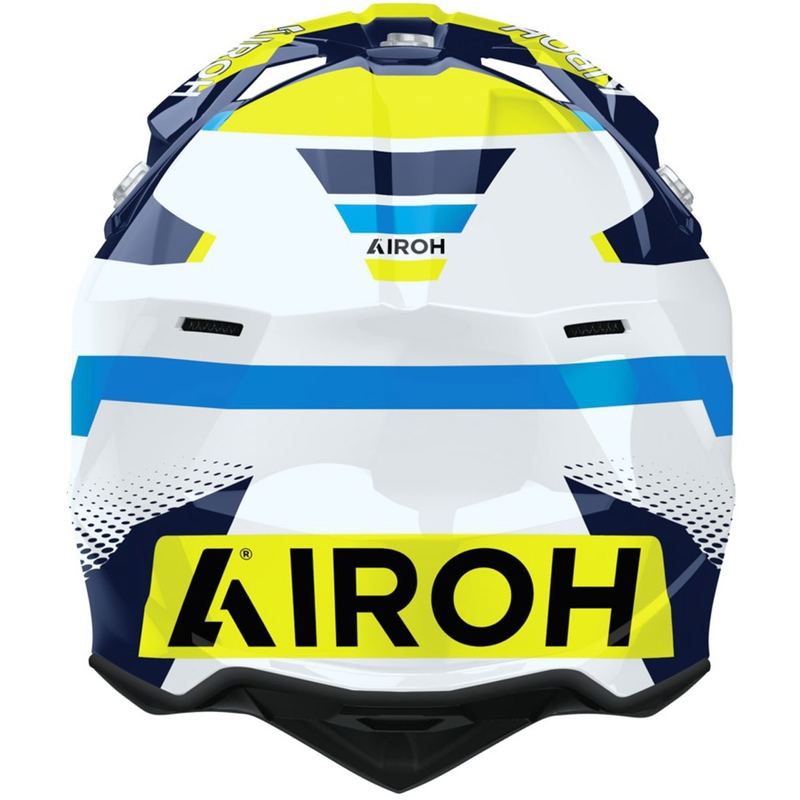 Motokrossikiiver Airoh Wraaap Vision läikiv kollane-sinine