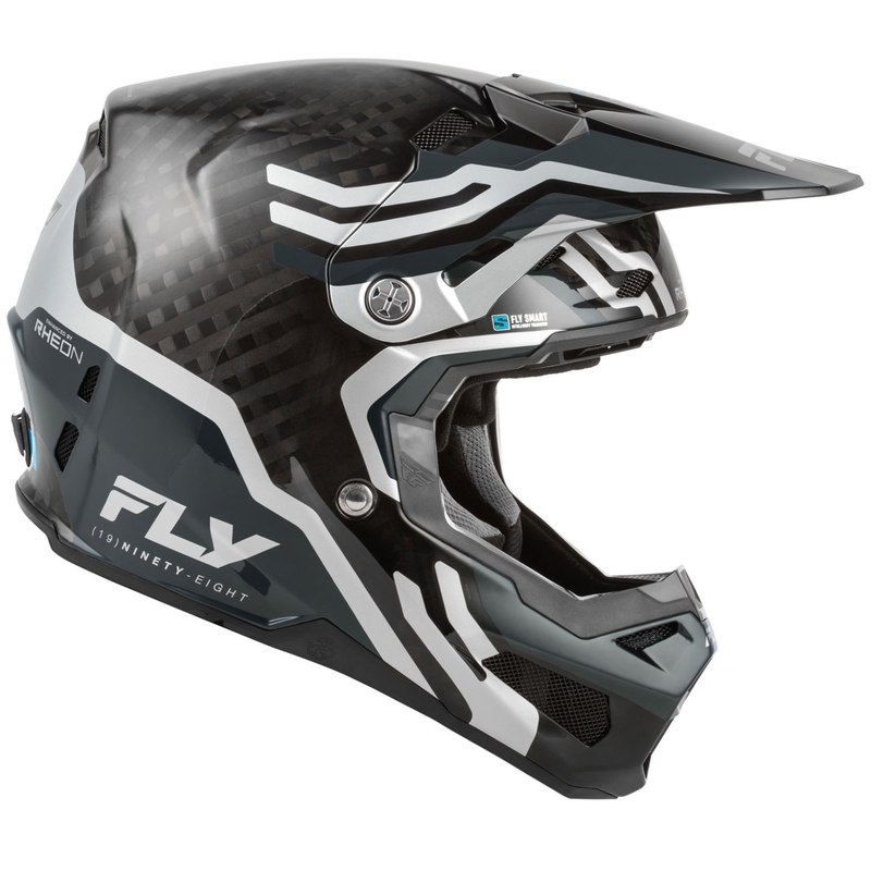 Motokrossikiiver mootorratta FLY Racing Formula S Carbon Byte carbon-hall-hõbedane kiiver