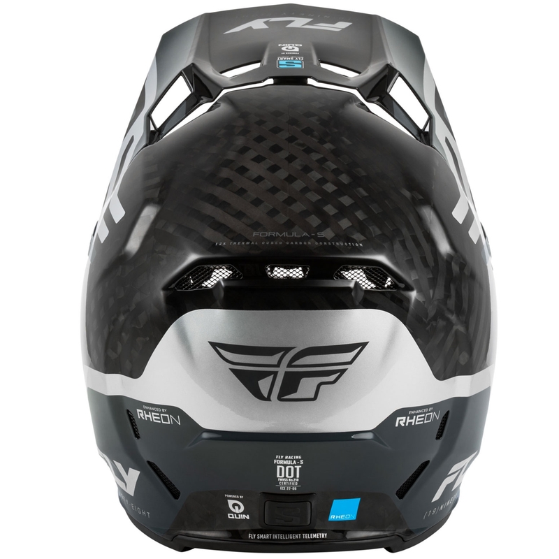 Motokrossikiiver mootorratta FLY Racing Formula S Carbon Byte carbon-hall-hõbedane kiiver