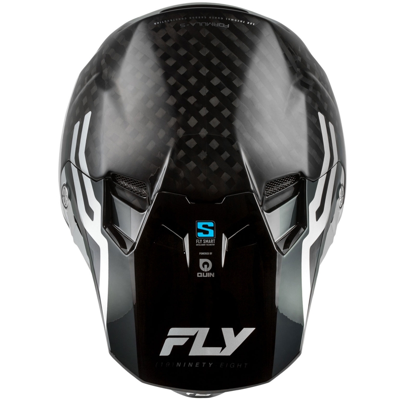 Motokrossikiiver mootorratta FLY Racing Formula S Carbon Byte carbon-hall-hõbedane kiiver