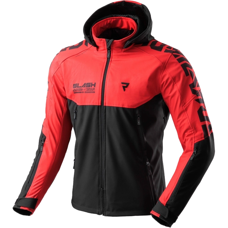 Rebelhorn Slash must-punane softshell mootorrattajakk