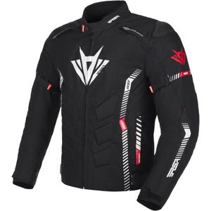 Mootorratta jope RSA Rider must-valge-punane