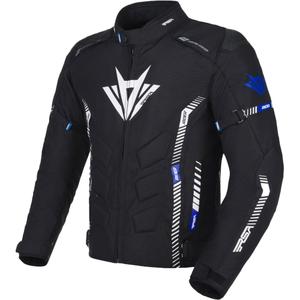 Mootorratta jope RSA Rider must-valge-sinine