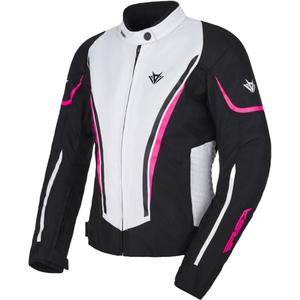RSA Wasp naiste mootorratta jope valge-must-roosa
