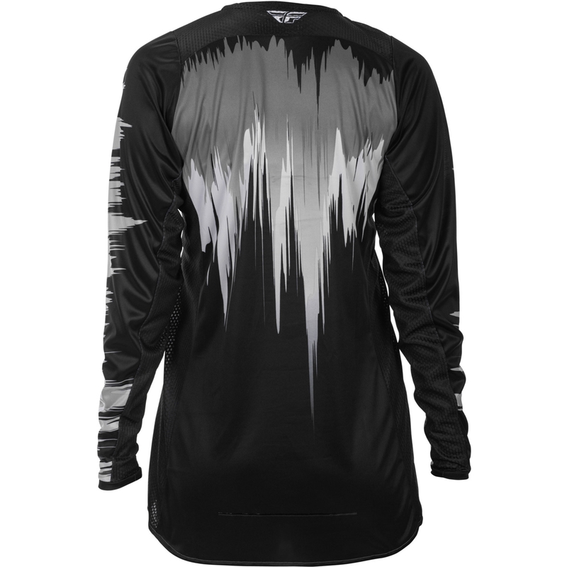 Naiste motokrossitrikoo FLY Racing Lite must-hall-valge