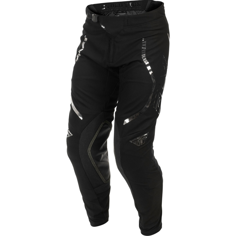 FLY Racing Evolution SE motokrossipüksid mustad ja hõbedased