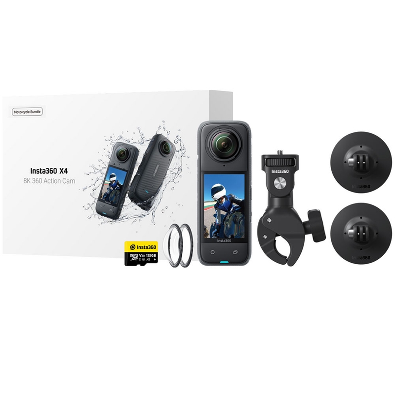 Insta360 X4 mootorratta komplektiga aktsioonikaamera must