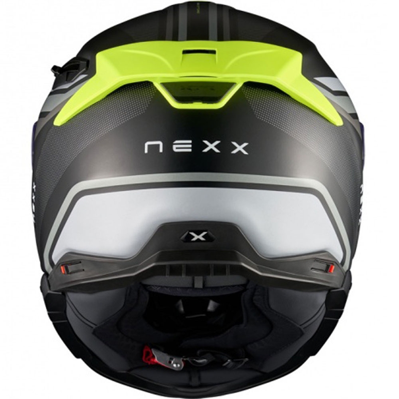 Integreeritud mootorratta kiiver Nexx X.TR Quanta matt must-fluo kollane