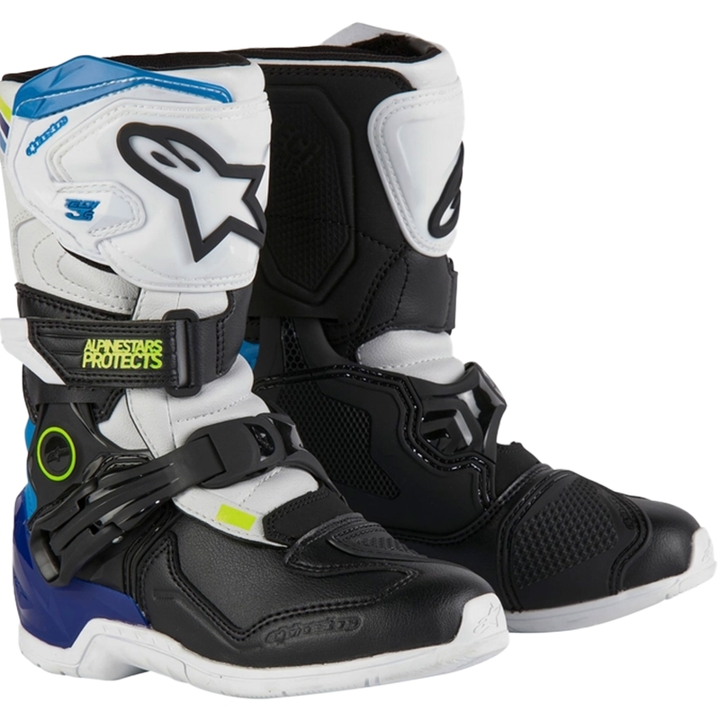 Alpinestars Tech 3S Kids valge-must-sinised mootorratta saapad