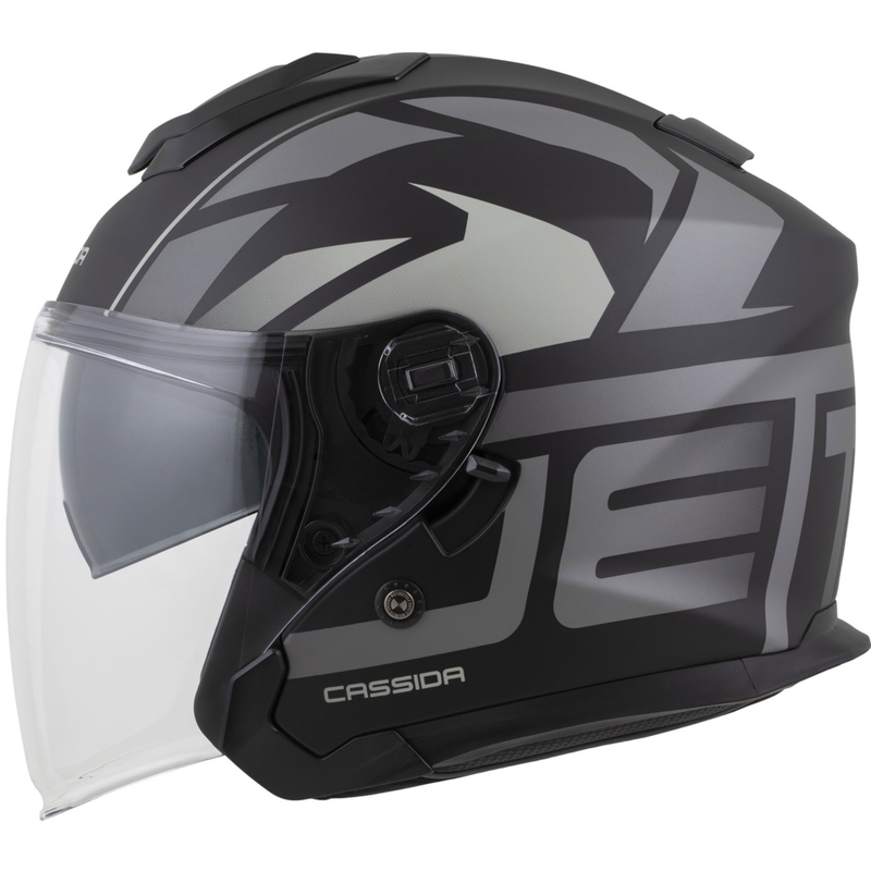 Cassida Jet Tech 2.0 RoTo avatud mootorratta kiiver matt must-hall-valge