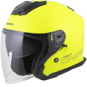 Cassida Jet Tech 2.0 RoTo fluo kollane-must-hall avatud mootorratta kiiver