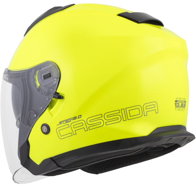 Cassida Jet Tech 2.0 RoTo fluo kollane-must-hall avatud mootorratta kiiver