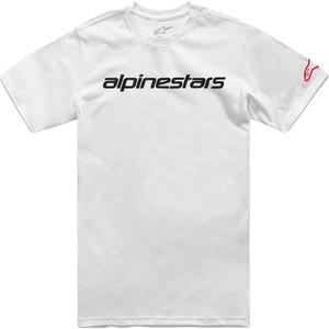 T-särk Alpinestars Linear Wordmark 2.0 CSF valge-punase-mustaga