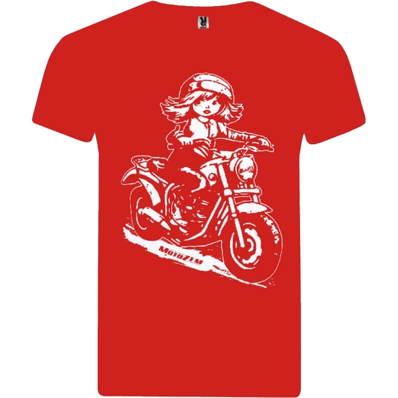MotoZem Tüdrukute T-särk - Biker Punane
