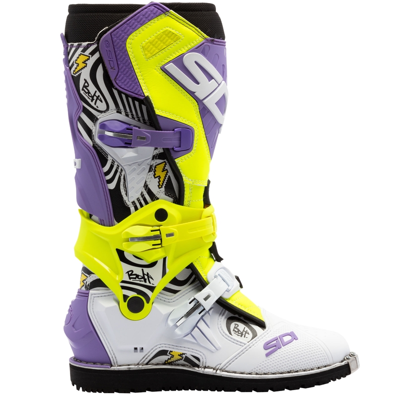 Mootorrattasaapad SiDi Crossair HD End BB002 lilla-kollane-valge