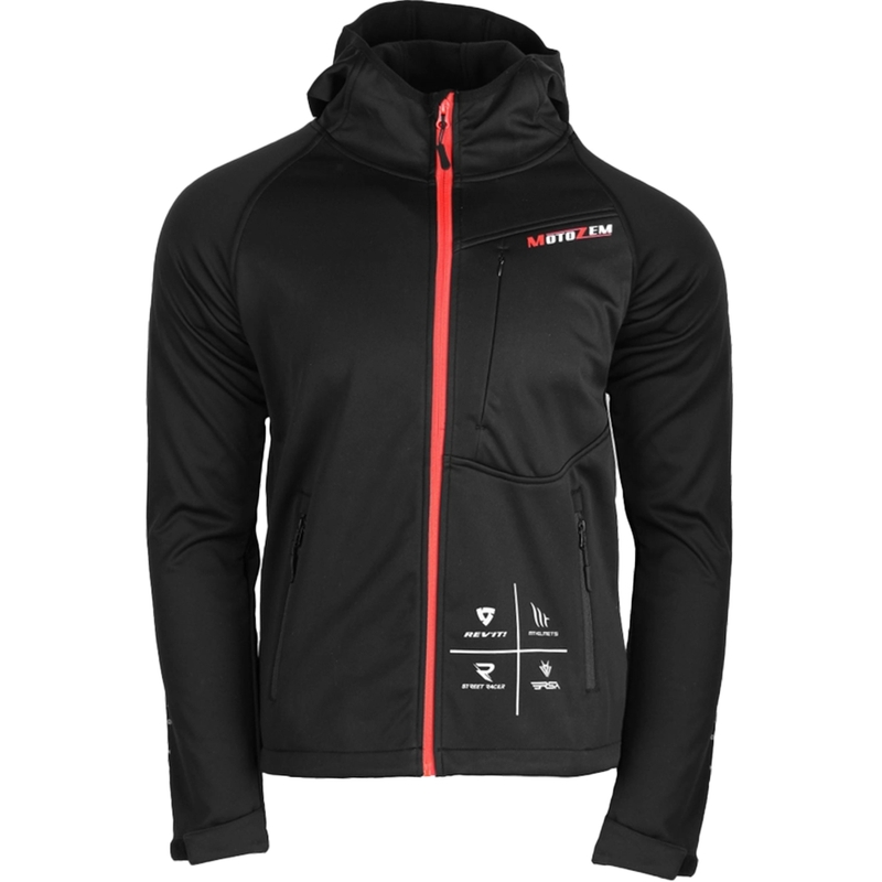 Softshell jakk MotoZem Racing Team must-punane