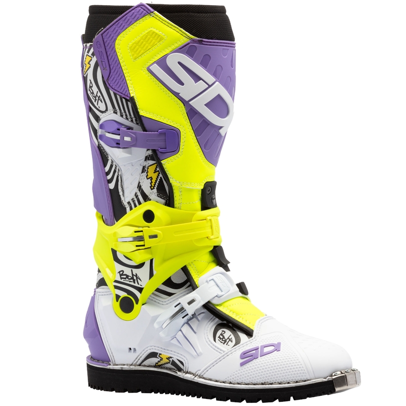 Mootorrattasaapad SiDi Crossair HD End BB002 lilla-kollane-valge