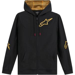 Alpinestars Sessions 3 Hoodie must ja kuldne