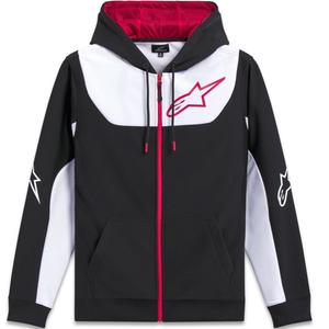 Alpinestars Sessions 3 Hoodie must, valge ja punane