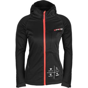 Naiste MotoZem Racing Team must ja punane softshell jakk