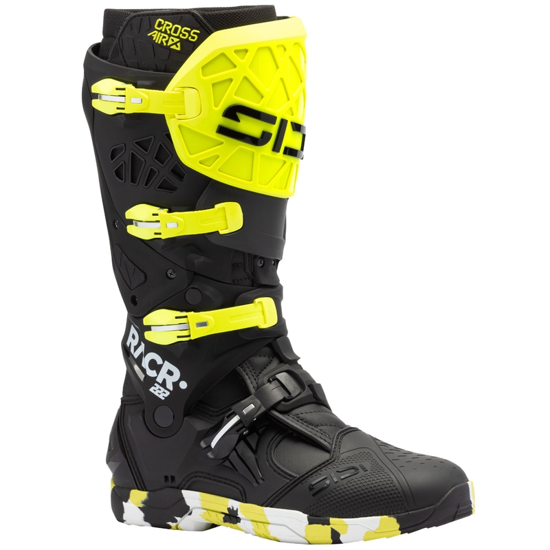 Mootorrattasaapad SiDi Crossair X RACR002 fluo kollane-must