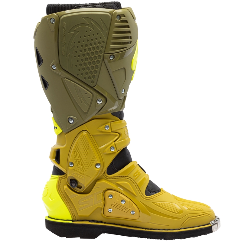SiDi Crossfire 3 mootorrattasaapad oliiviroheline-fluo kollane